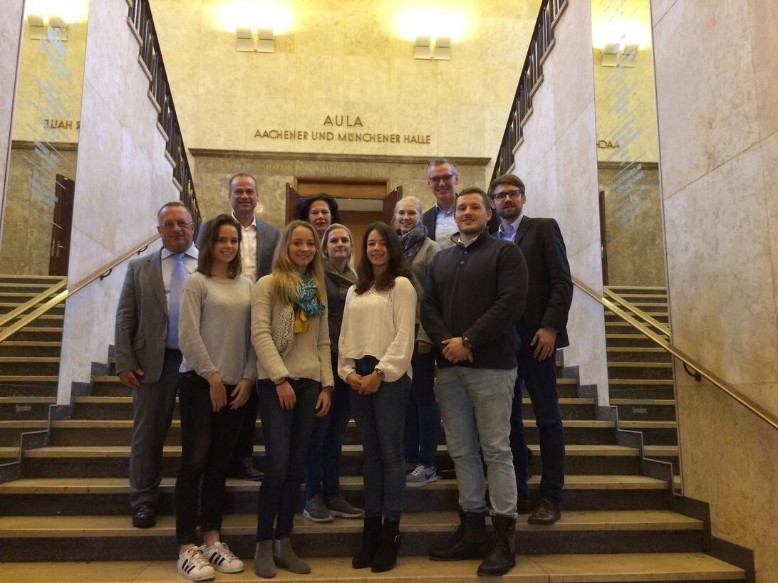 Teilnehmer des Empfangs in der Hochschule