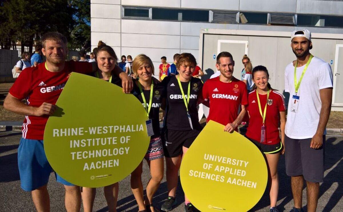 Aachener Team bei den EUSA 2017