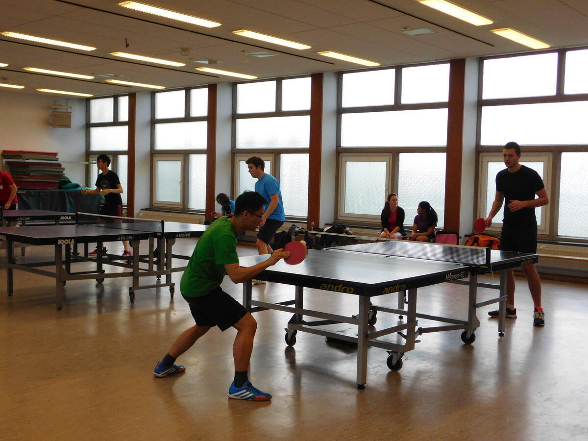 Tischtennisspieler in Action