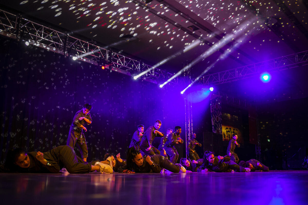 Tänzer auf der Bühne