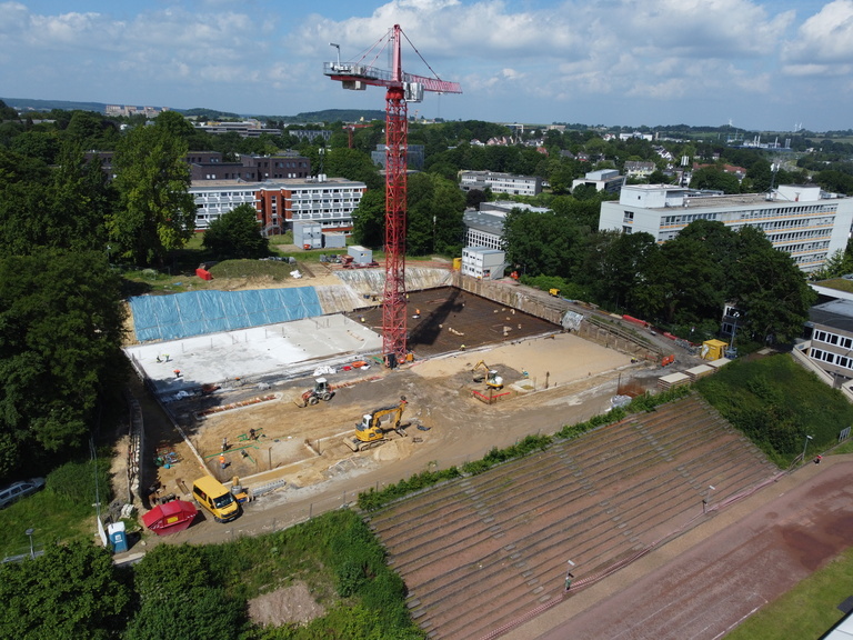 Baustelle K�nigsh�gel Bodenplatte