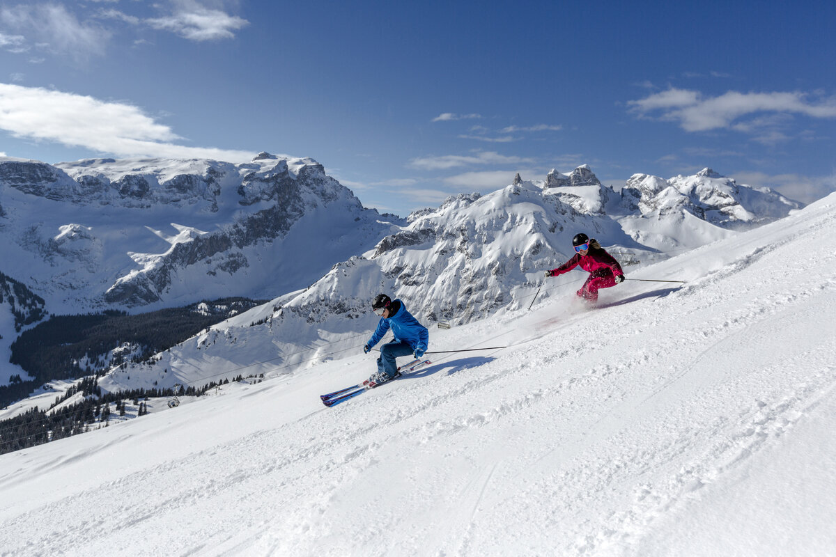 Skifahren am Golm